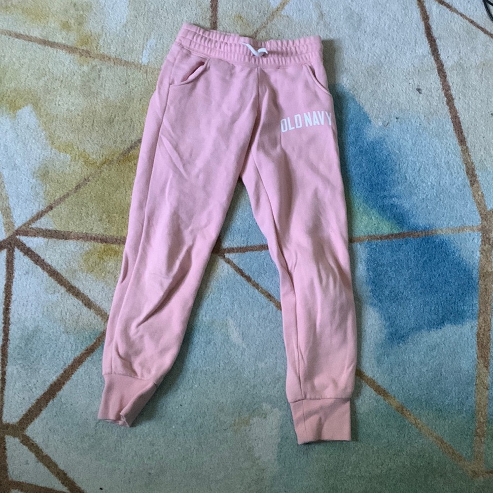 Old navy pale pink sweatpants, kids Medium